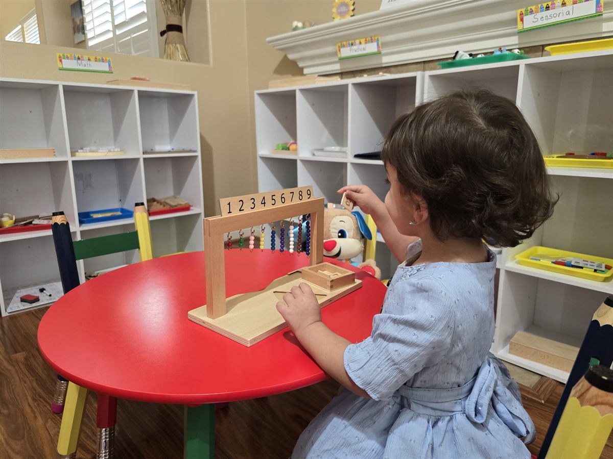 Sunshine Academy Montessori-inspired family childcare learning environment in Corona CA